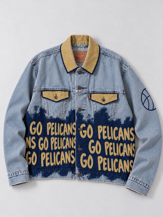 PRE-ORDER 'Go Basketball Team' Painted Jacket