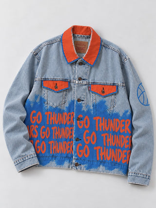 PRE-ORDER 'Go Basketball Team' Painted Jacket