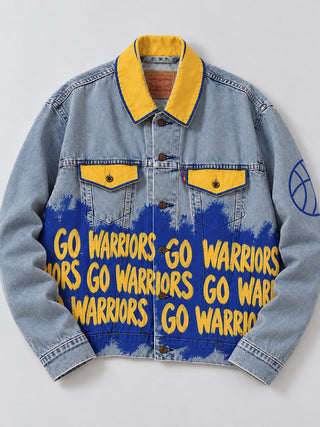 PRE-ORDER 'Go Basketball Team' Painted Jacket