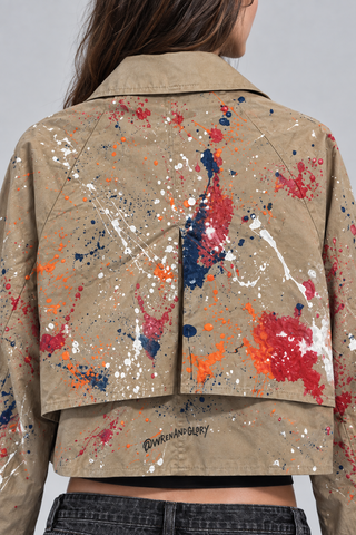 'Splattered Trench' Painted Jacket