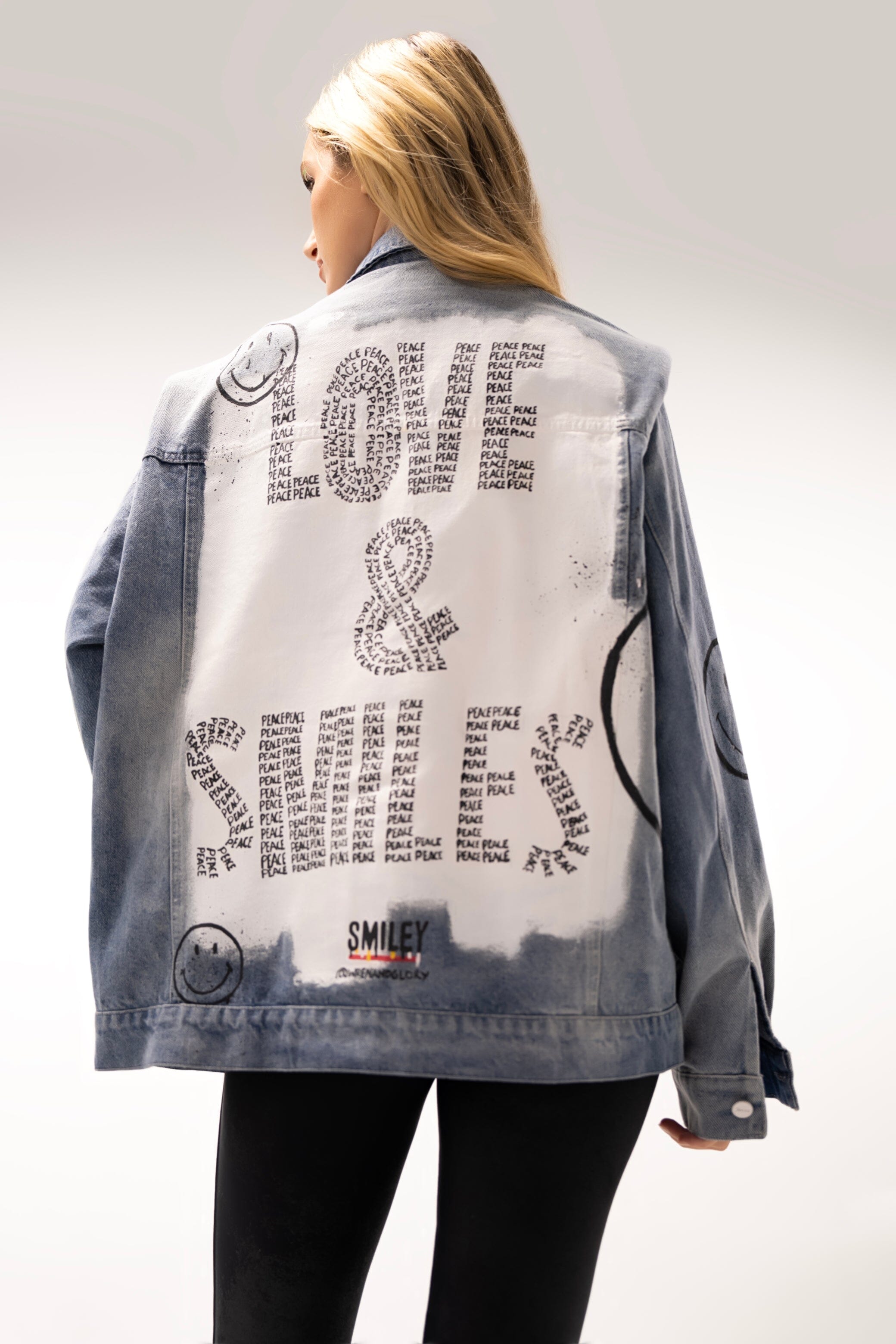 The Smiley Denim' Painted Jacket