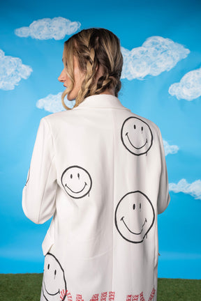 'The Smiley Blazer' Painted Coat
