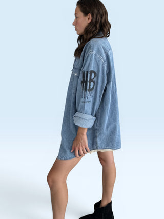 'Basic but Personalized' Painted Denim Shirt