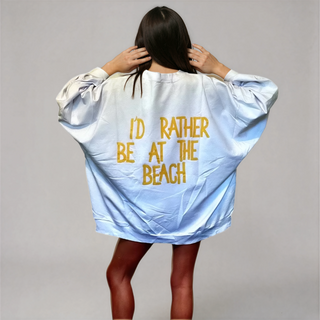 'BEACH TIME' PAINTED SWEATSHIRT