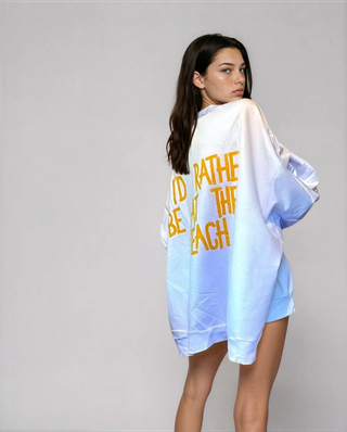 'BEACH TIME' PAINTED SWEATSHIRT