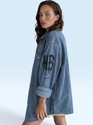 'Basic but Personalized' Painted Denim Shirt