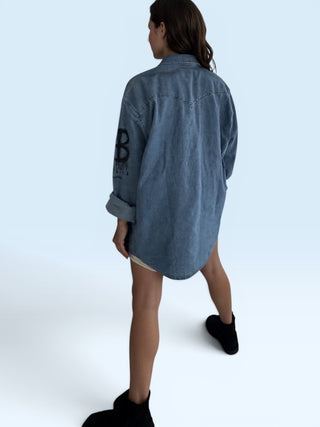 'Basic but Personalized' Painted Denim Shirt