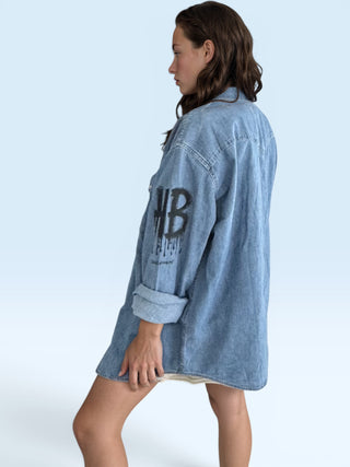'Basic but Personalized' Painted Denim Shirt