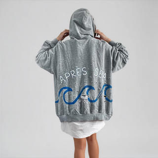 'Apres Sea' Painted Hoodie