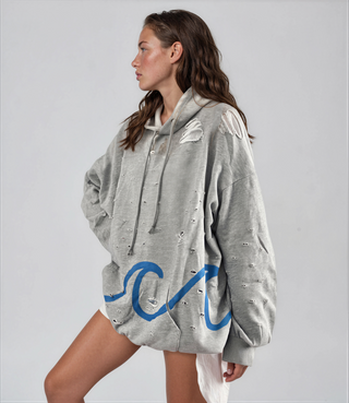 'Apres Sea' Painted Hoodie