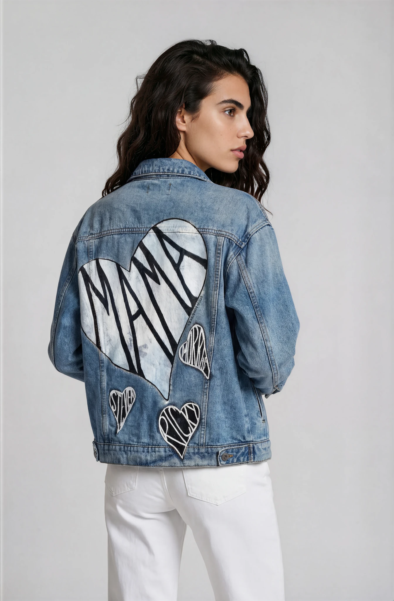 MAMA' DENIM JACKET – Wren + Glory MAMA' DENIM JACKET – Wren + Glory