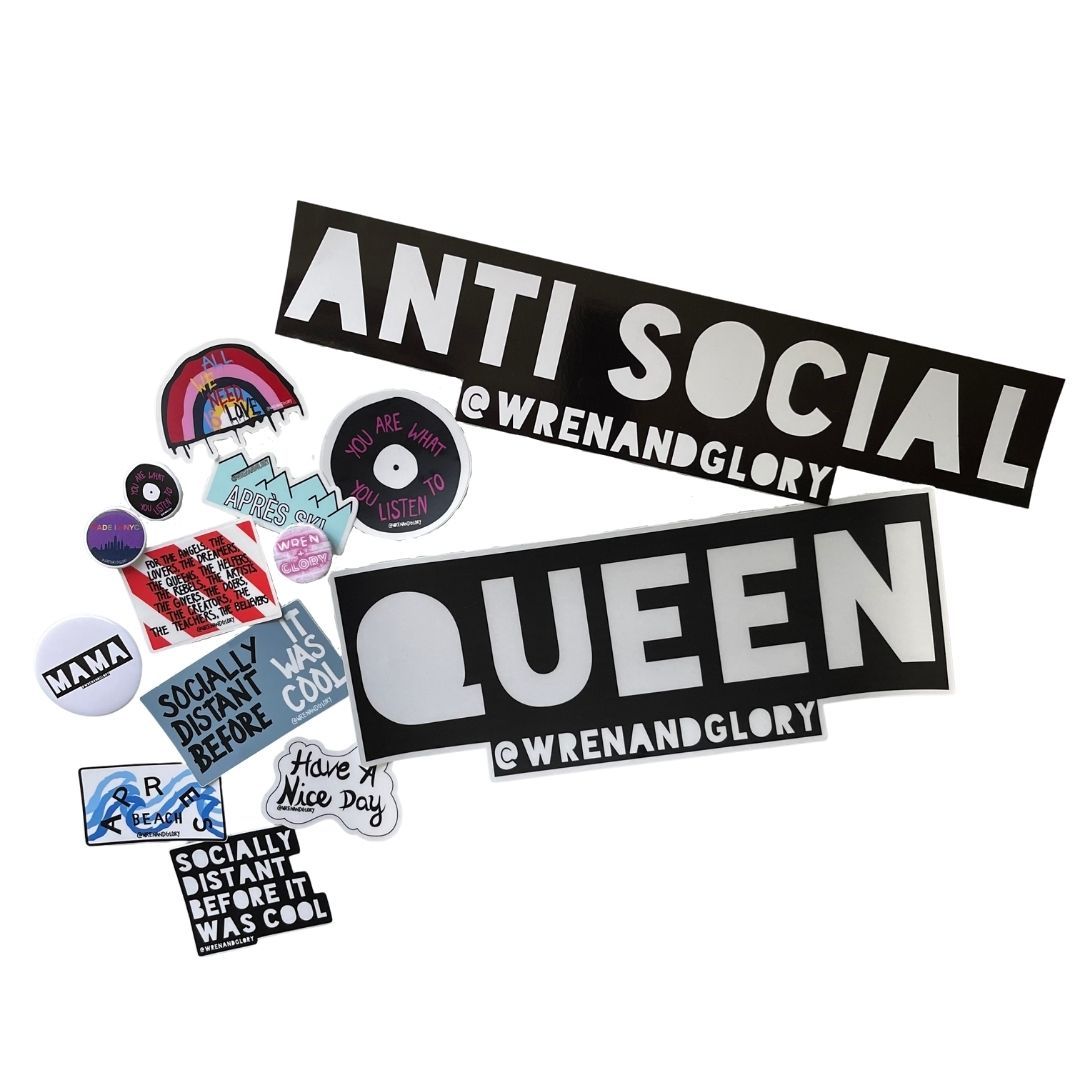 Wgi Sticker W+G Pins & Sticker Pack – Wren + Glory