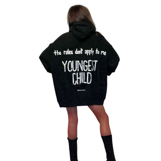 'YOUNGEST' PAINTED HOODIE