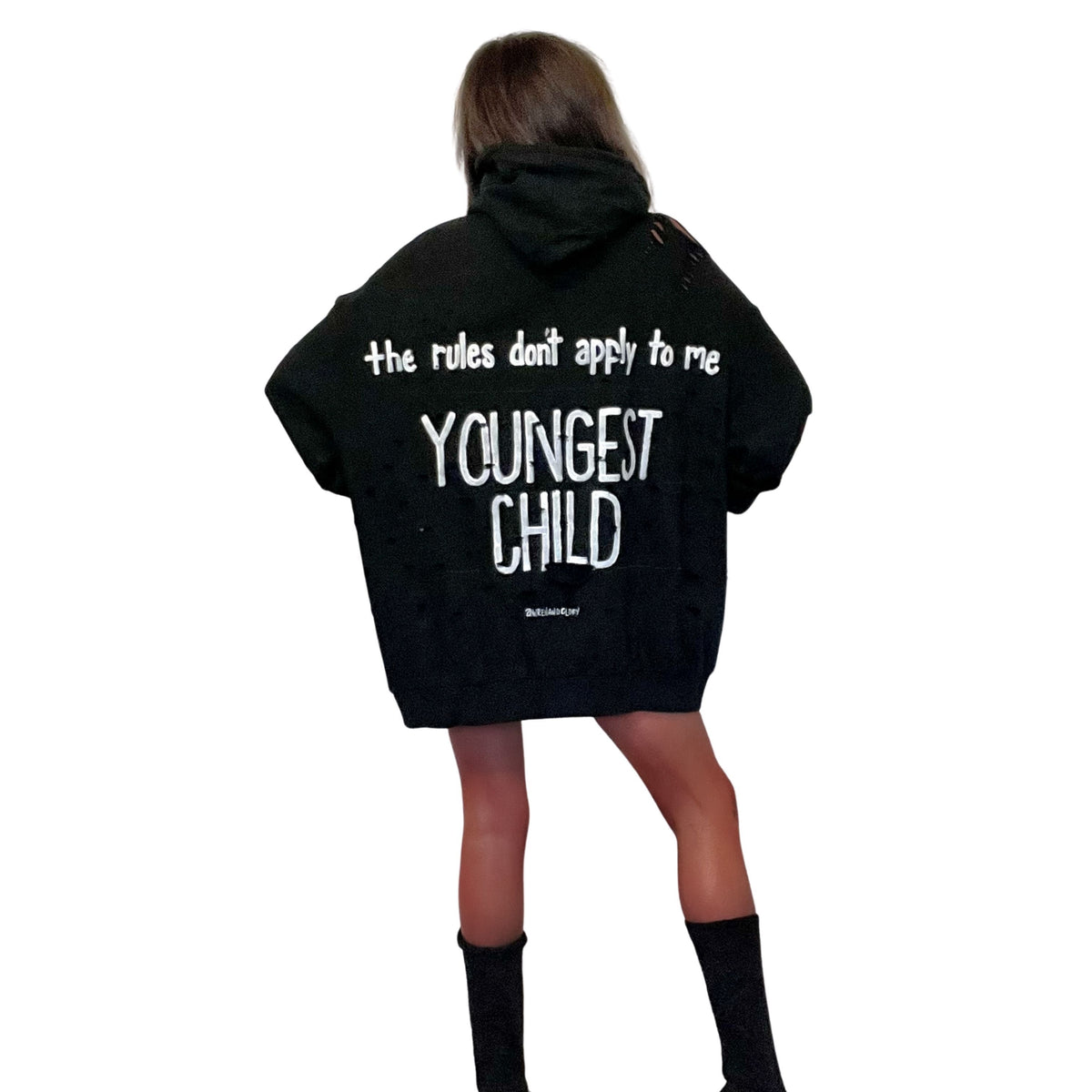 'YOUNGEST' PAINTED HOODIE