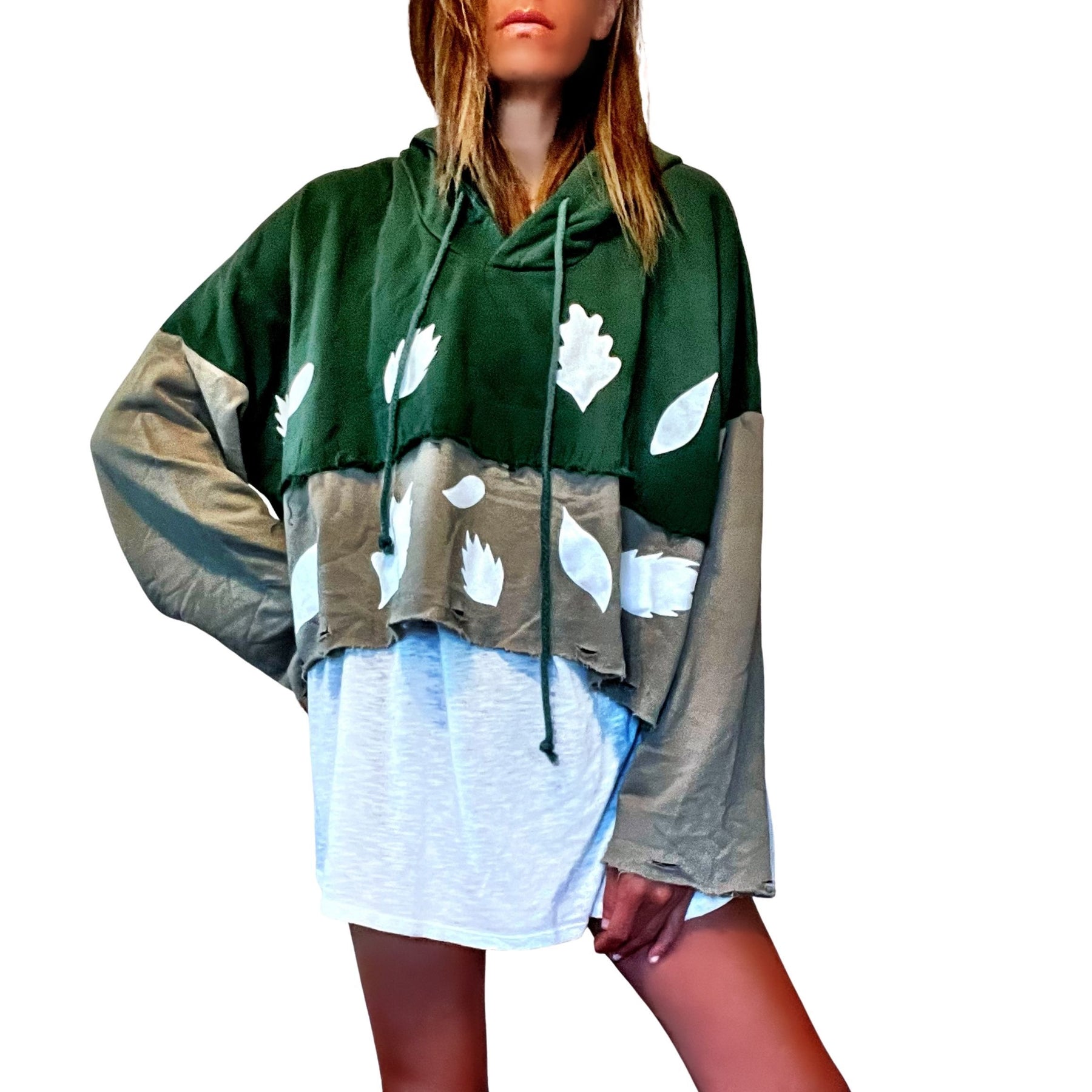 'BLANCO BLOOMS' PAINTED HOODIE