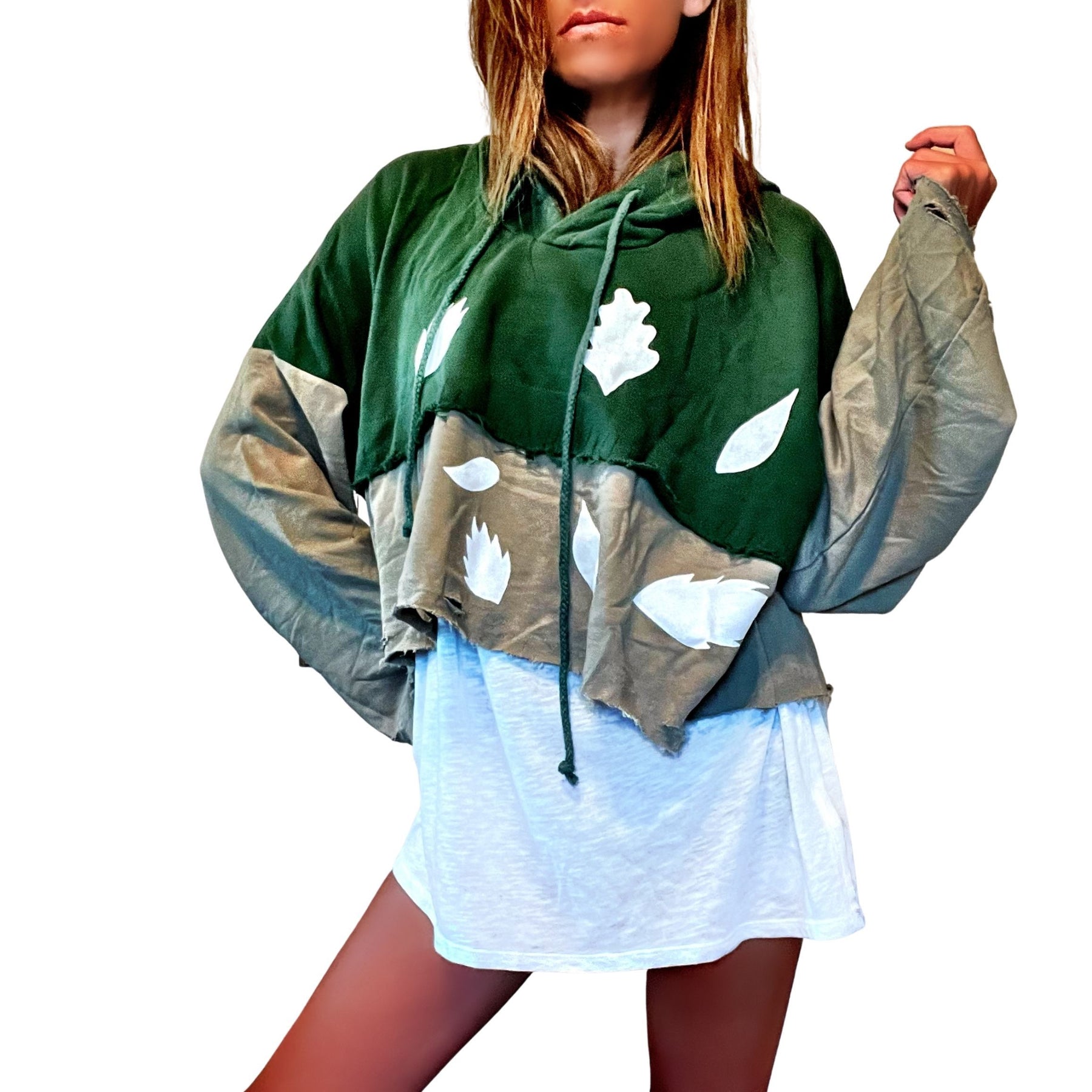 'BLANCO BLOOMS' PAINTED HOODIE