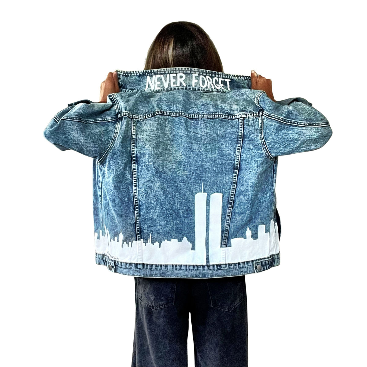 'NEVER FORGET' DENIM JACKET