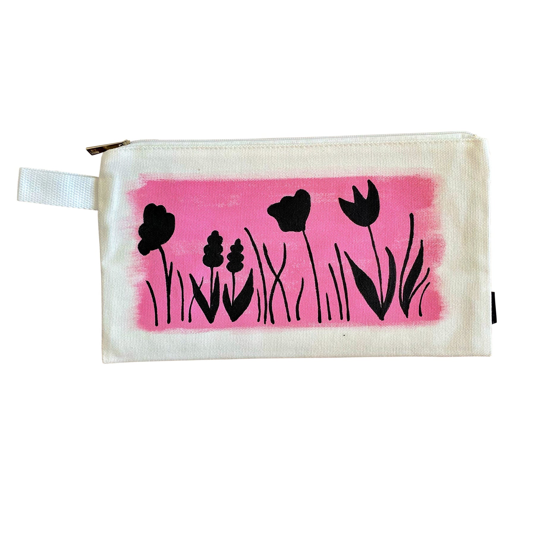 'BLOOM AND GROW' PAINTED POUCH