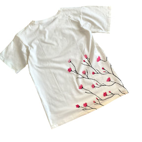'BLOSSOMS' PAINTED T SHIRT