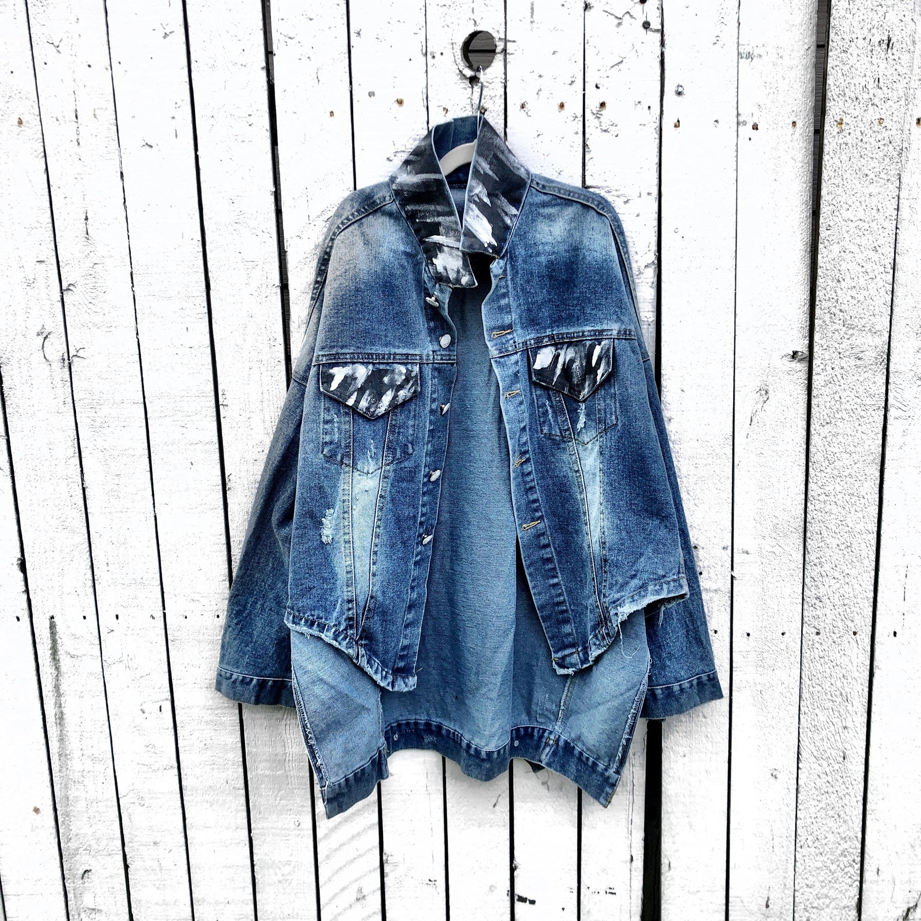 Plus Size Light Blue Distressed Denim Jacket | Yours Clothing