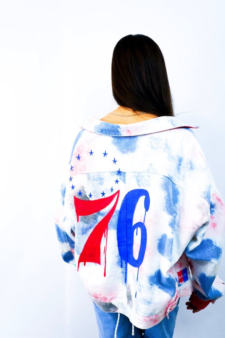 'GO 76ers' DENIM JACKET - WOMEN