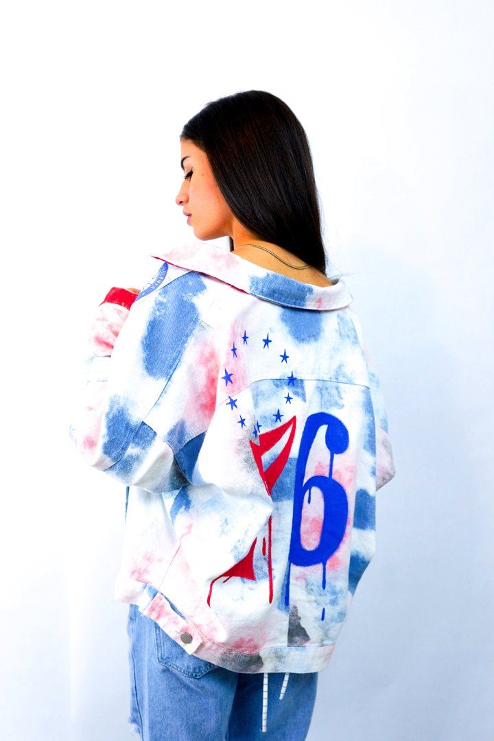 'GO 76ers' DENIM JACKET - WOMEN
