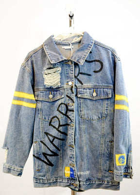 Wren + Glory 'Go Warriors' Denim Jacket - Women