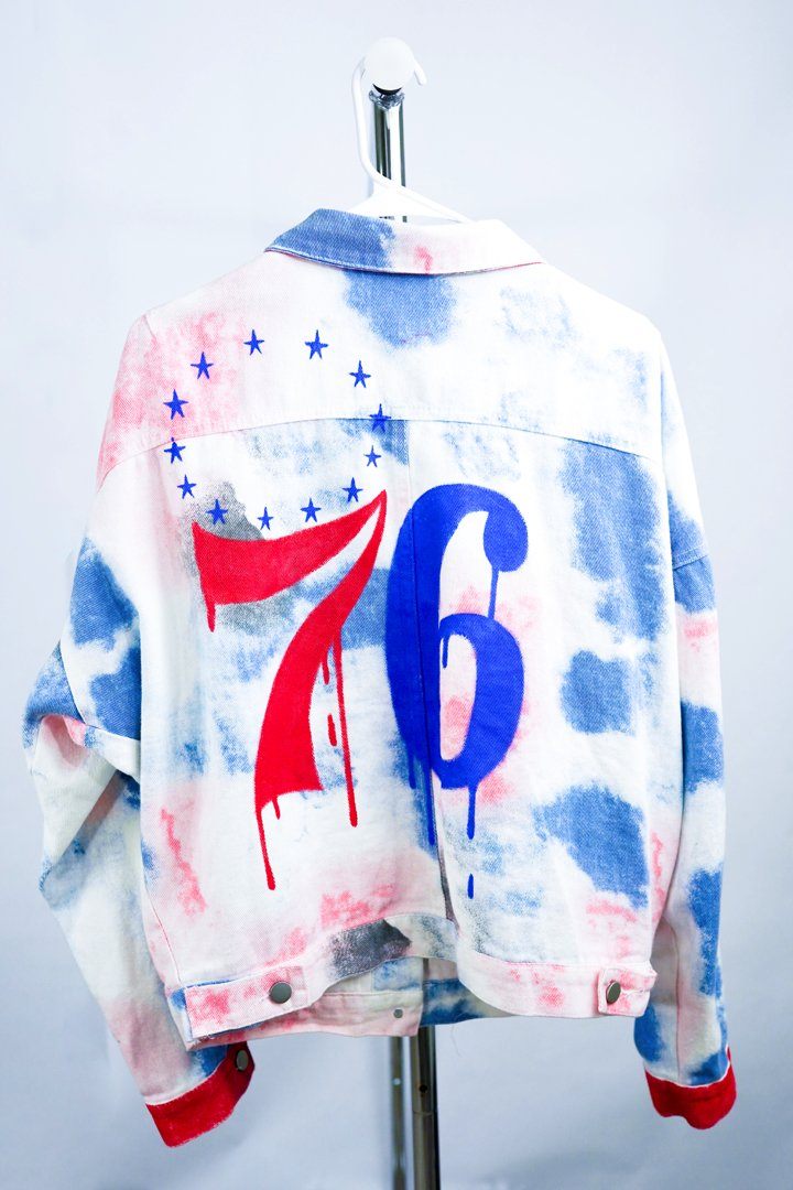 'GO 76ers' DENIM JACKET - WOMEN
