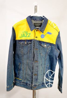 utah jazz leather jacket