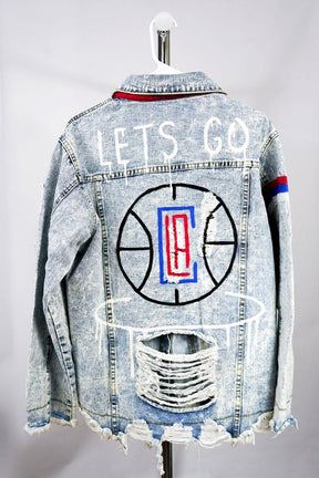'GO CLIPPERS' DENIM JACKET - WOMEN