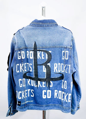 'GO ROCKETS' DENIM JACKET - WOMEN