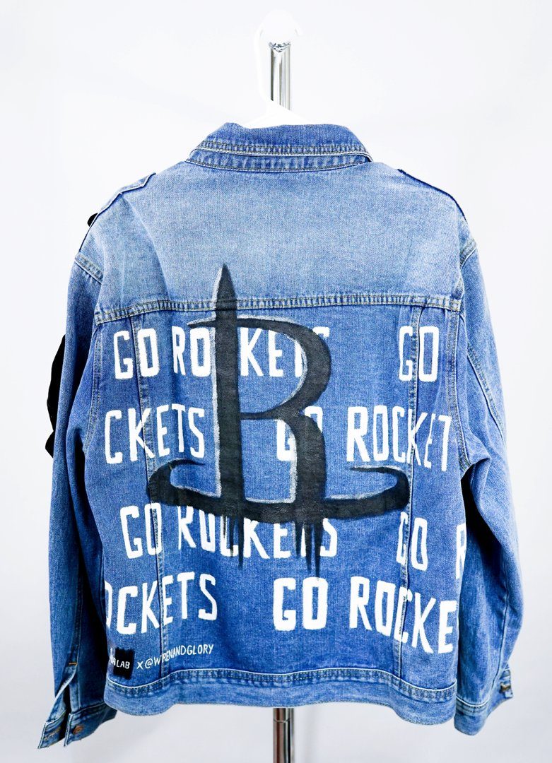 'GO ROCKETS' DENIM JACKET - WOMEN