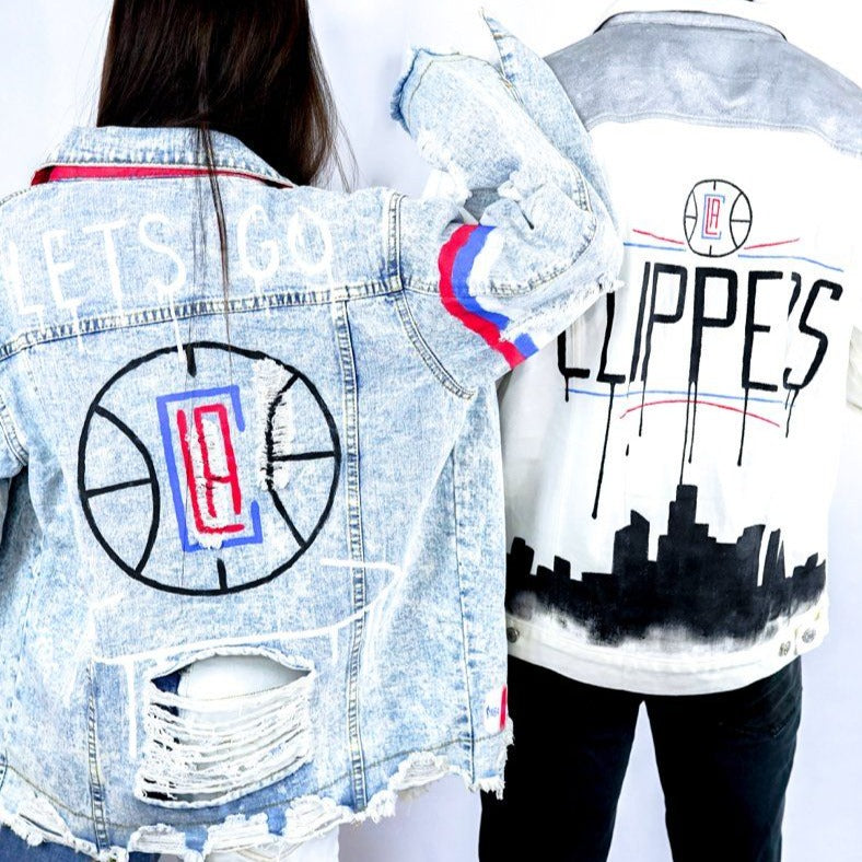 'GO CLIPPERS' DENIM JACKET - WOMEN