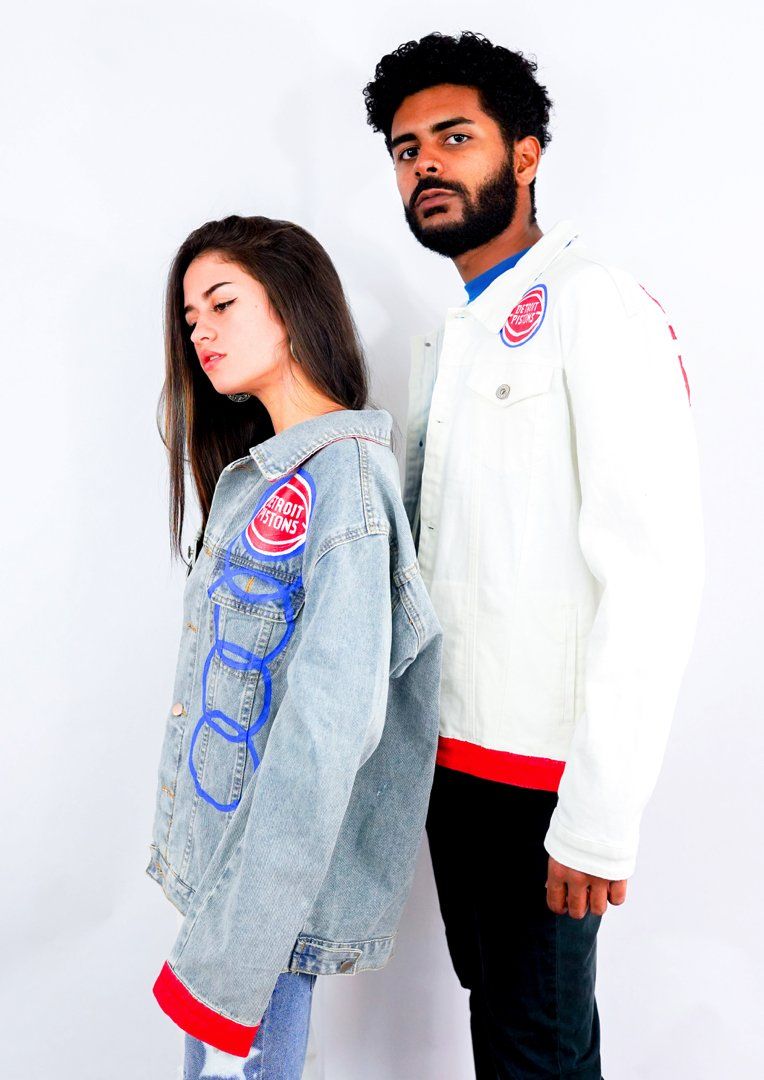 'GO PISTONS' DENIM JACKET - WOMEN