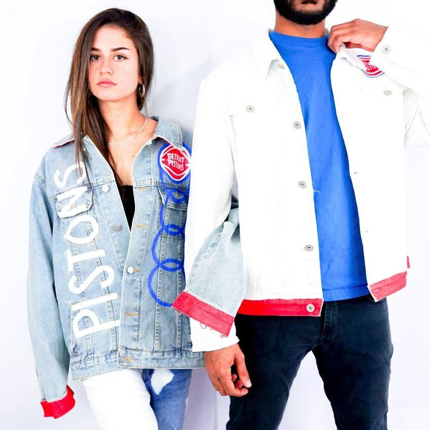 'GO PISTONS' DENIM JACKET - WOMEN
