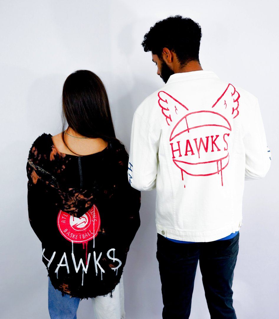 'GO HAWKS' DENIM JACKET - WOMEN