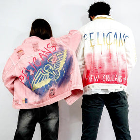 'GO PELICANS' DENIM JACKET - MEN