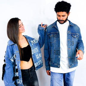 'GO ROCKETS' DENIM JACKET - MEN