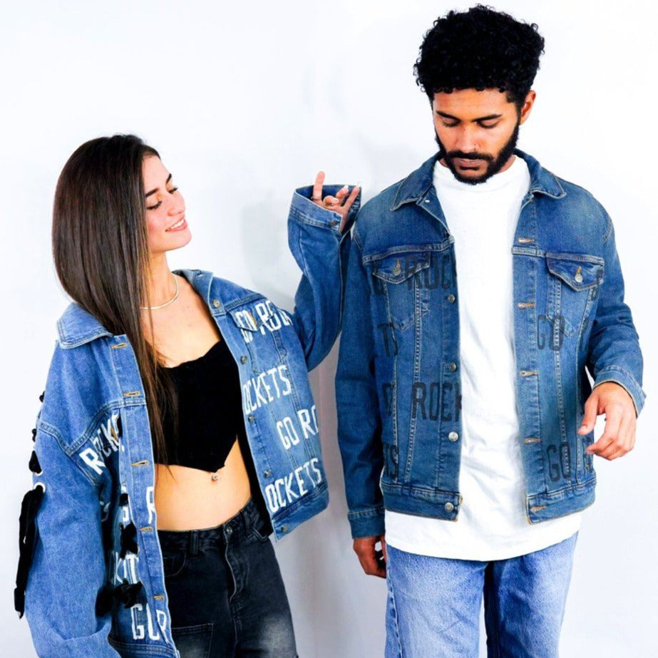 'GO ROCKETS' DENIM JACKET - MEN