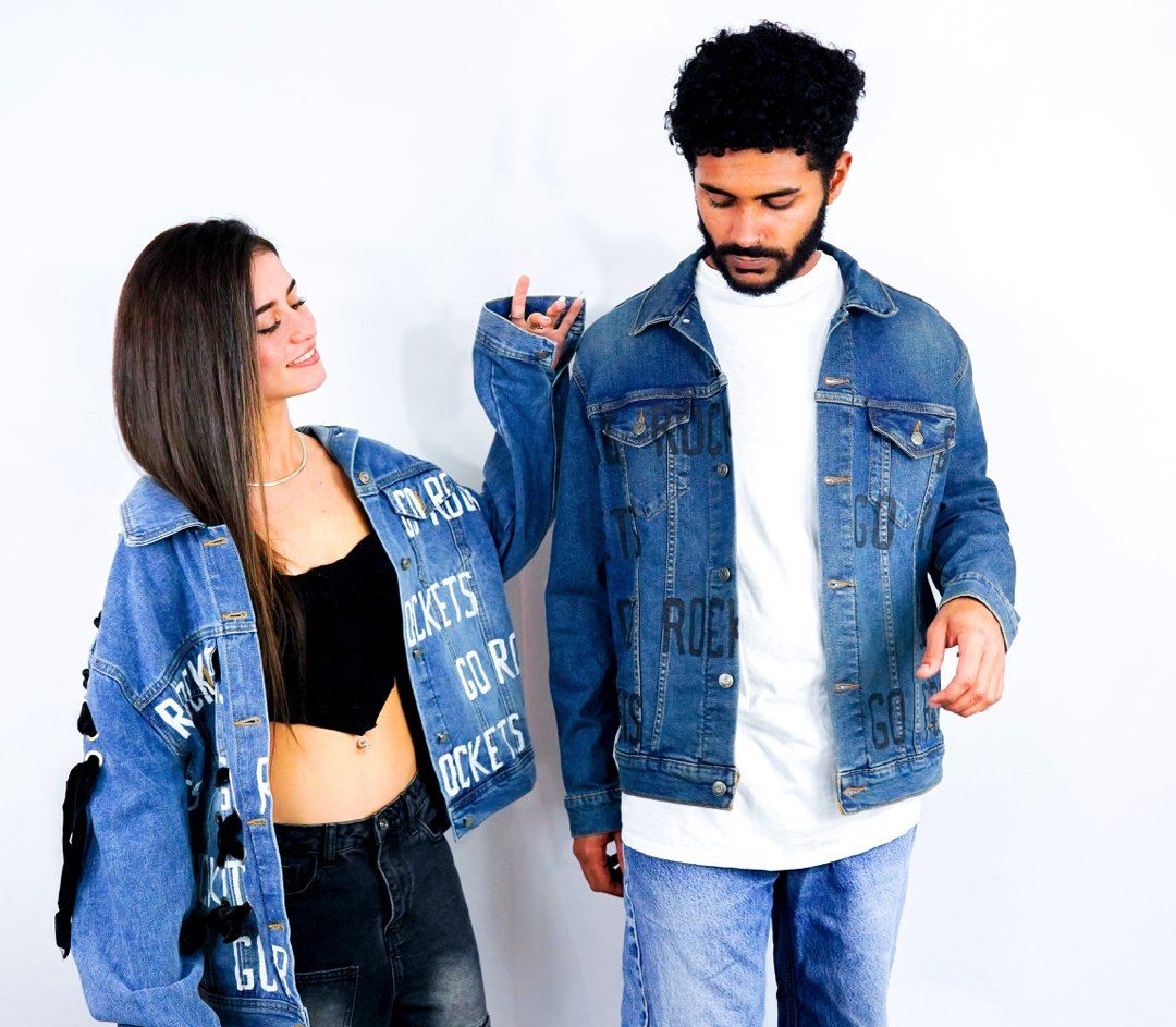 'GO ROCKETS' DENIM JACKET - WOMEN