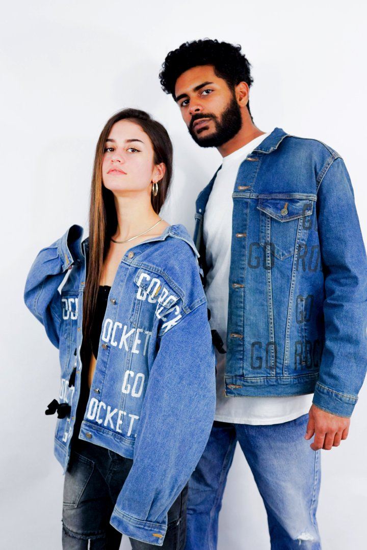 'GO ROCKETS' DENIM JACKET - MEN