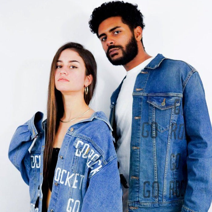 'GO ROCKETS' DENIM JACKET - WOMEN