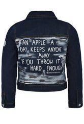 'THROWING APPLES' DENIM JACKET - GIRLS