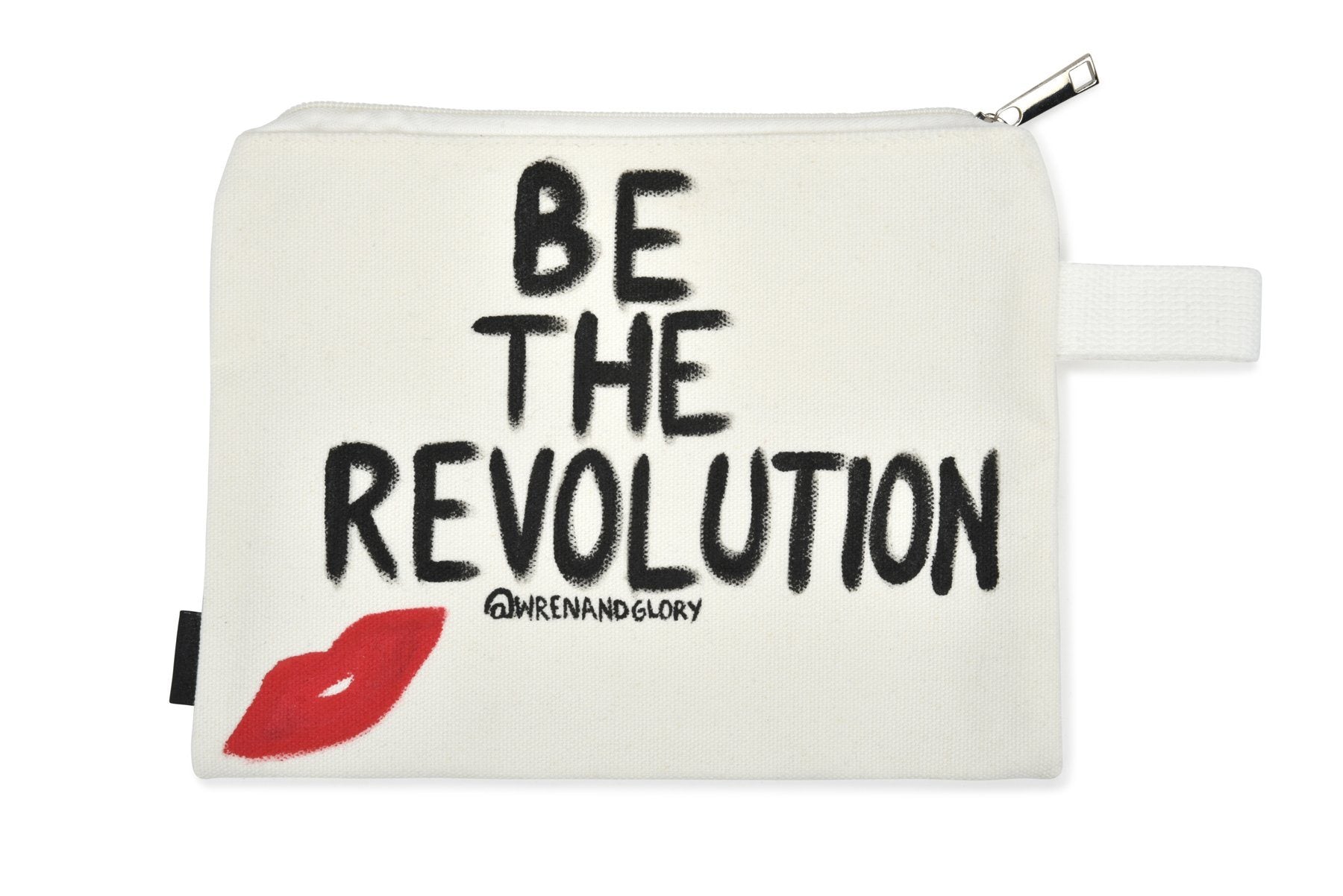 'WE ARE THE REVOLUTION' PAINTED POUCH