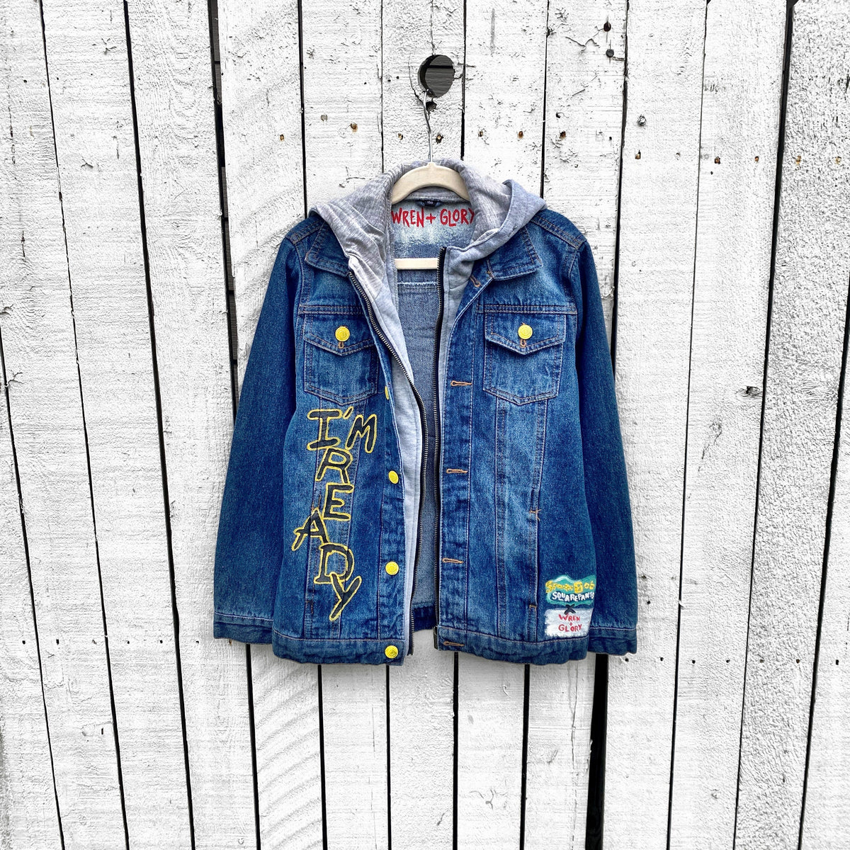 WG x SpongeBob SquarePants 'THE WHOLE GANG' DENIM JACKET