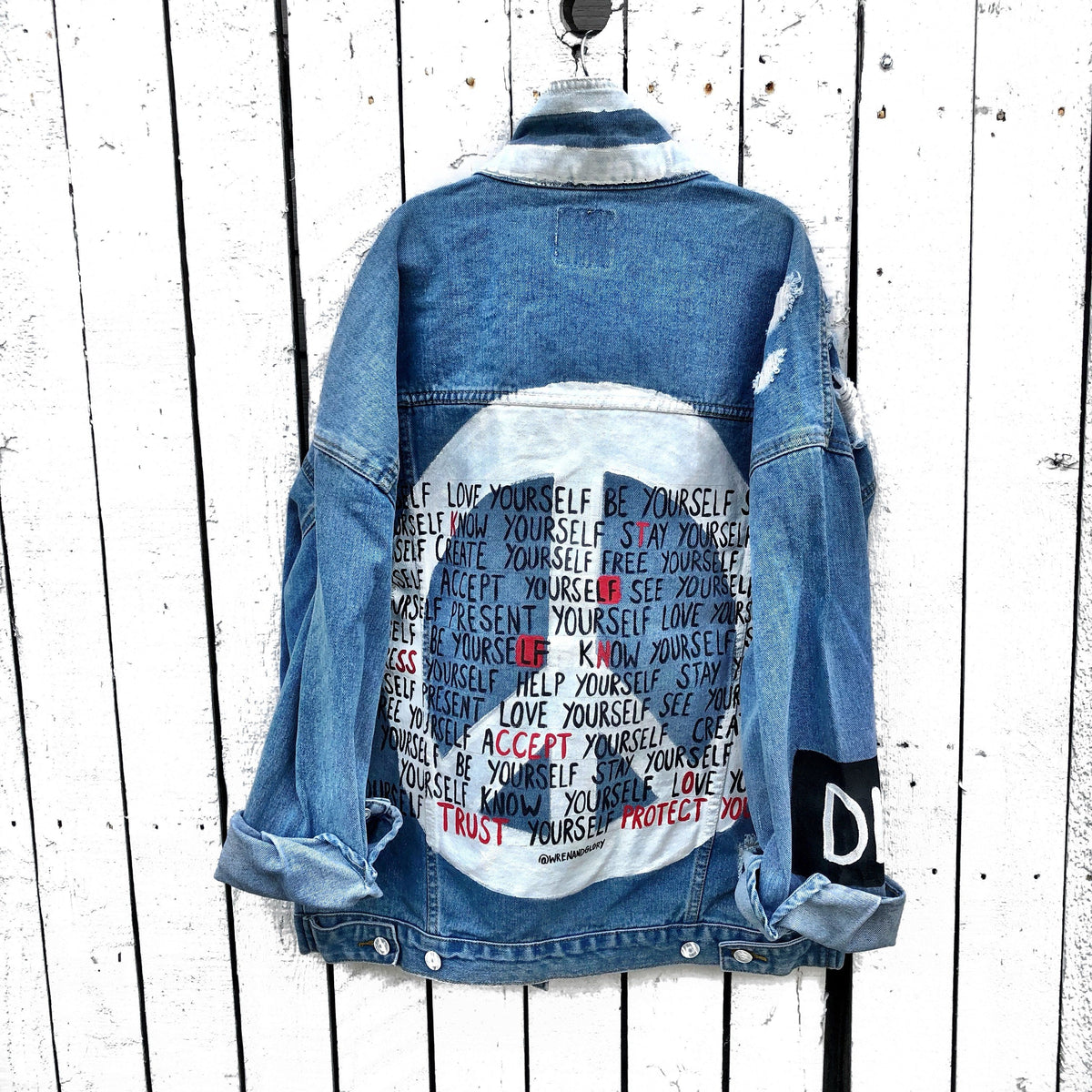 'PEACE AND LOVE' DENIM JACKET