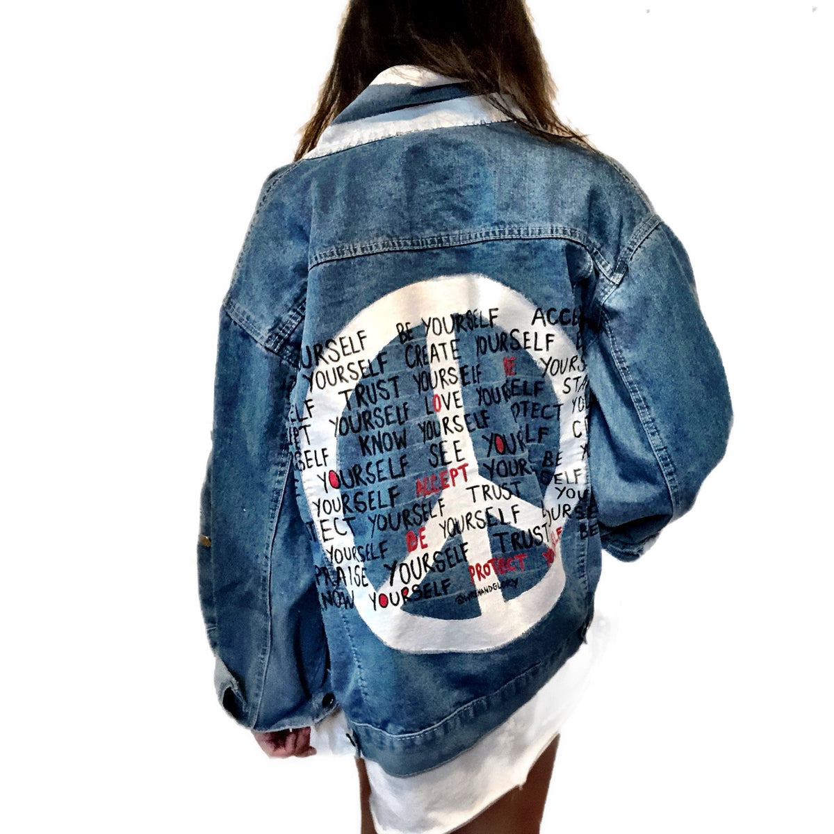 'PEACE AND LOVE' DENIM JACKET