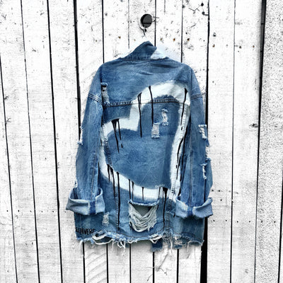 'DRIPPING HEART' PAINTED JACKET
