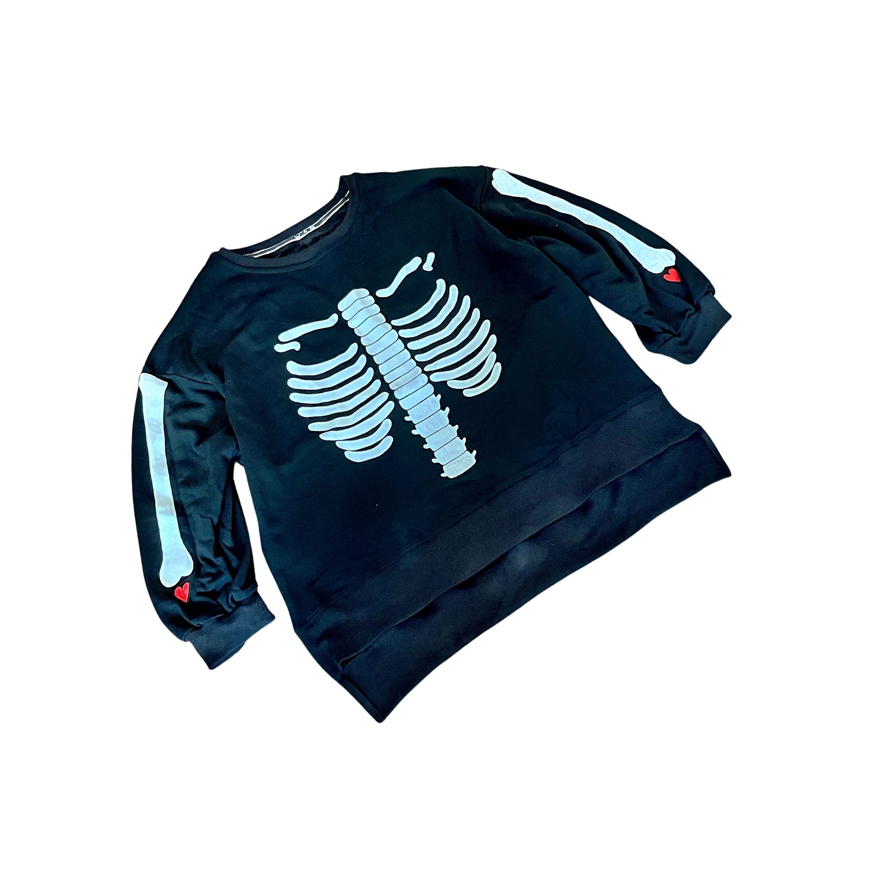 'Im A Skeleton" Painted Sweatshirt