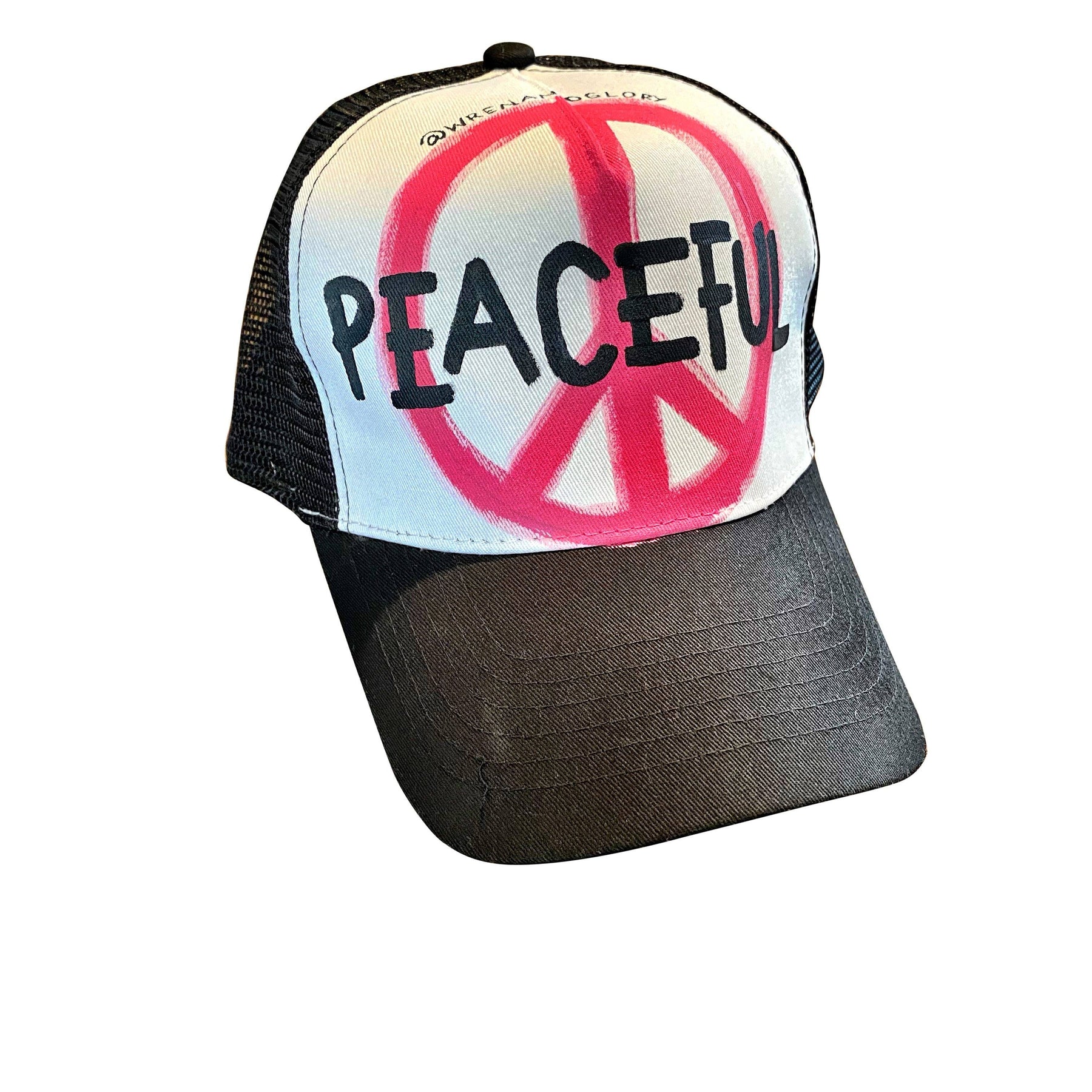 'PEACEFUL' PAINTED HAT